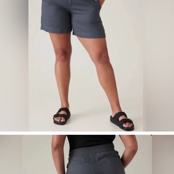 Brand new Athleta voyager linen short. NAVY 2 Never worn wonderful linen! - Picture 3 of 8